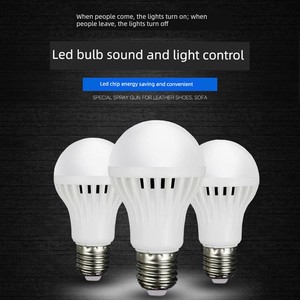 Led Light with Sound and Light Control, Radar Human Body Sensor Light, Household Corridor and Hallway E27 Screw-Mount Sm