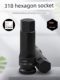 Wind Cannon 3/8 Zhongfei Pneumatic Hexagon Sleeve 10mm One-piece Batch Head Electric Wrench Plum Blossom Rotary Tool Head Set