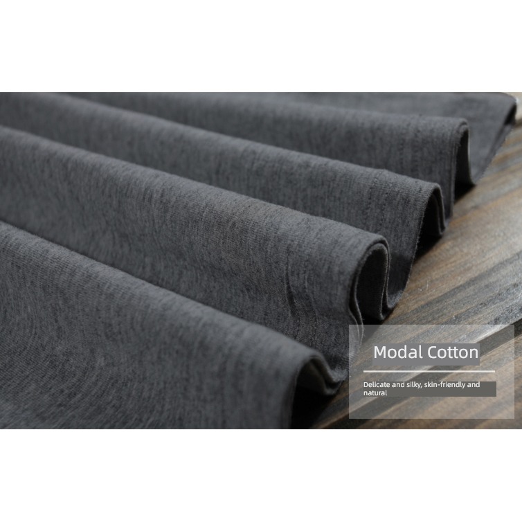 modal  man Long sleeve Middle collar Tight fitting Undershirt