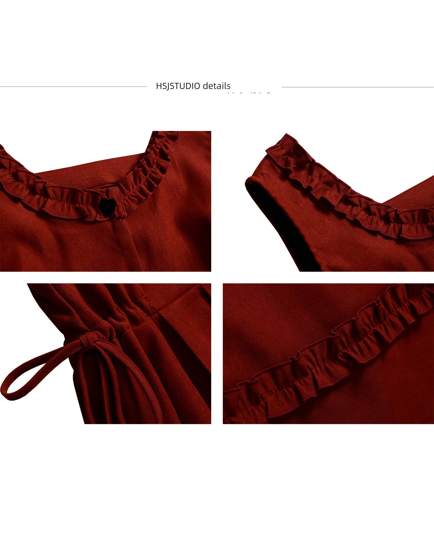 lovely Outside corduroy Strap skirt Sleeveless Retro red
