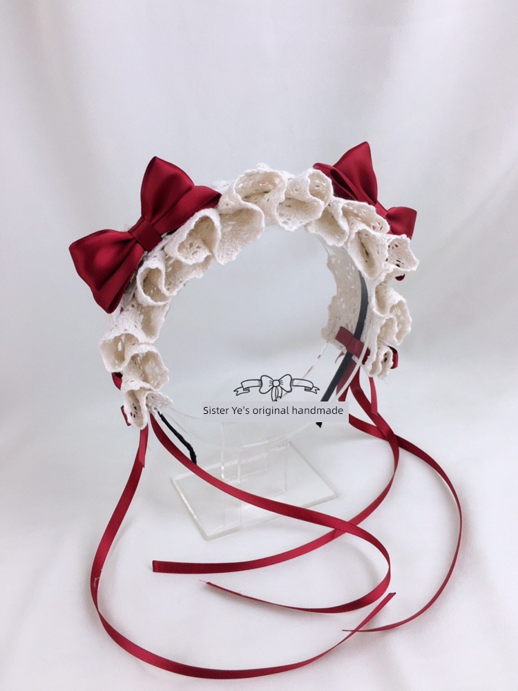 Lolita original Polychromatic removable hair hoop Lace