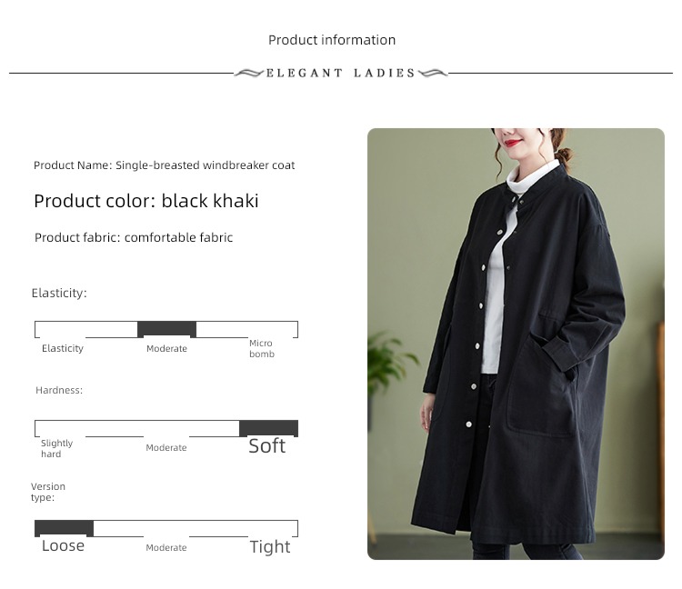 Fat sister Medium and long term Early autumn Casual and versatile Windbreaker