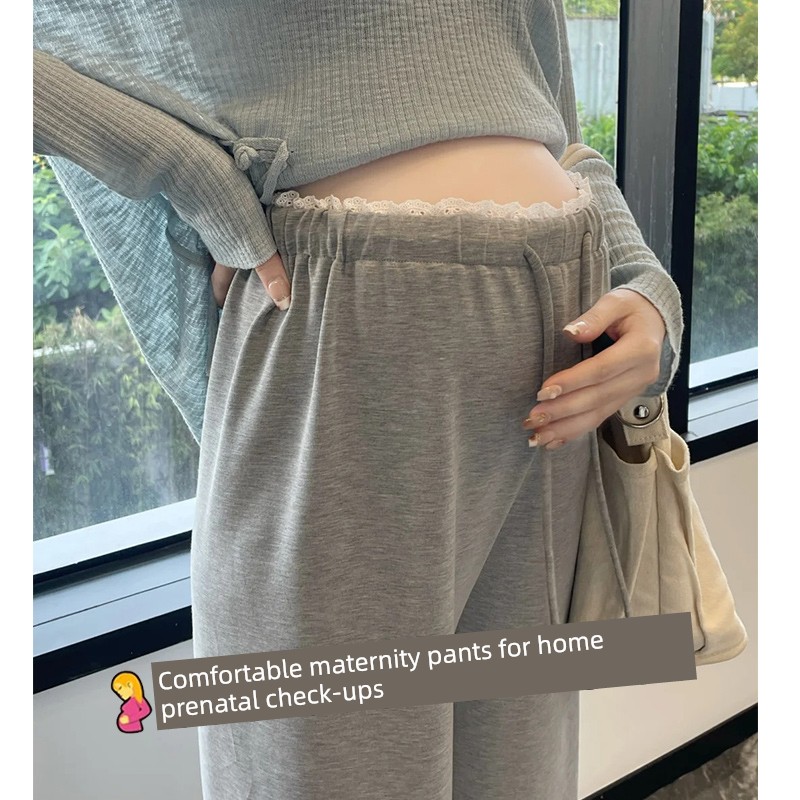 Maternity Pants for Spring and Autumn, Stylish Straight-Leg Design, Suitable for Wearing Outside, 2026 New Model, Non-Tight on the Belly during Pregnancy, — 3