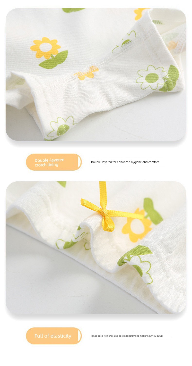 Children's Underwear for Girls, Pure Cotton Baby Boxer Shorts, Mid-To-Large Children's 100% Cotton Shorts for Girls That Don'T Pinch the Buttocks — 10