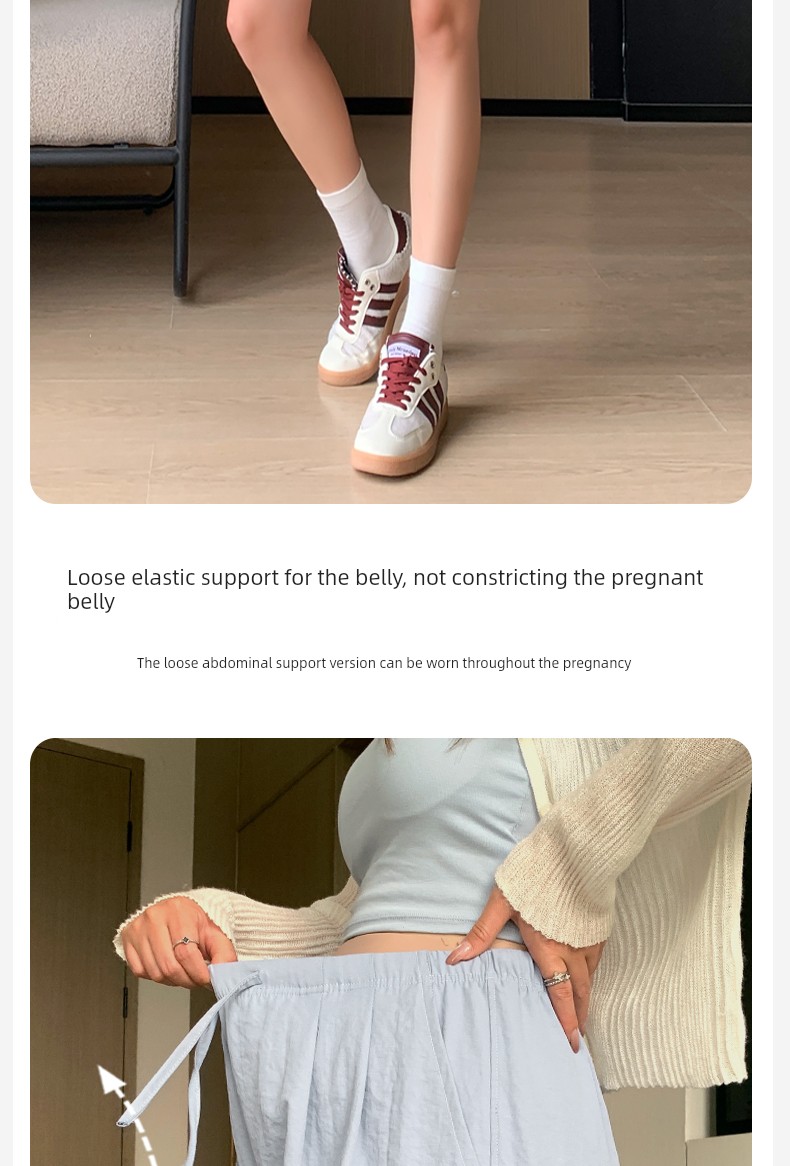 Shorts for Pregnant Women Summer Thin Outwear No Belly Support Not Tight Belly Nougat Pastry Pants Loose Casual Leggings Summer Wear — 9