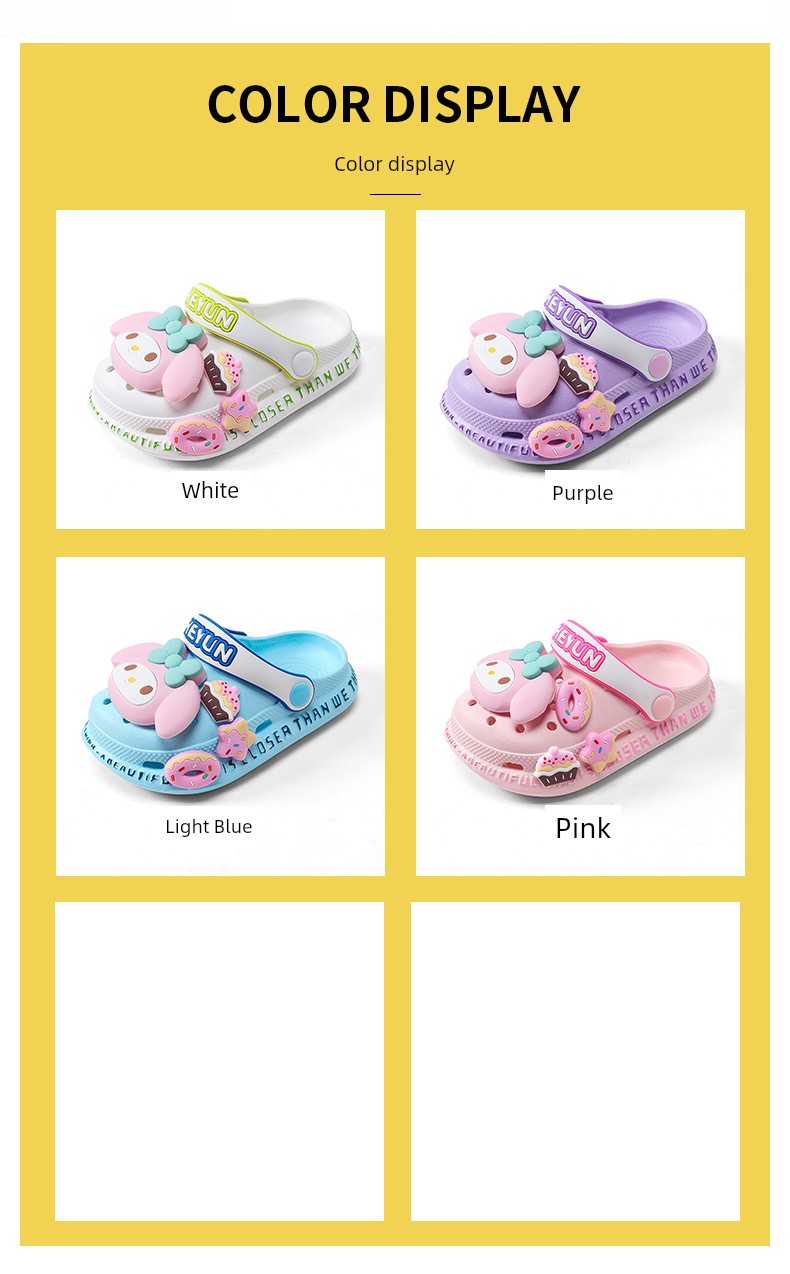 Melody Girls' Clogs Children's Slippers Summer New Model Kids' Summer Non-Slip Girls' Indoor Princess Style — 2