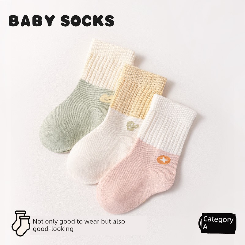 Baby Socks 0-March Spring and Autumn Newborn Boneless Baby Socks — 5