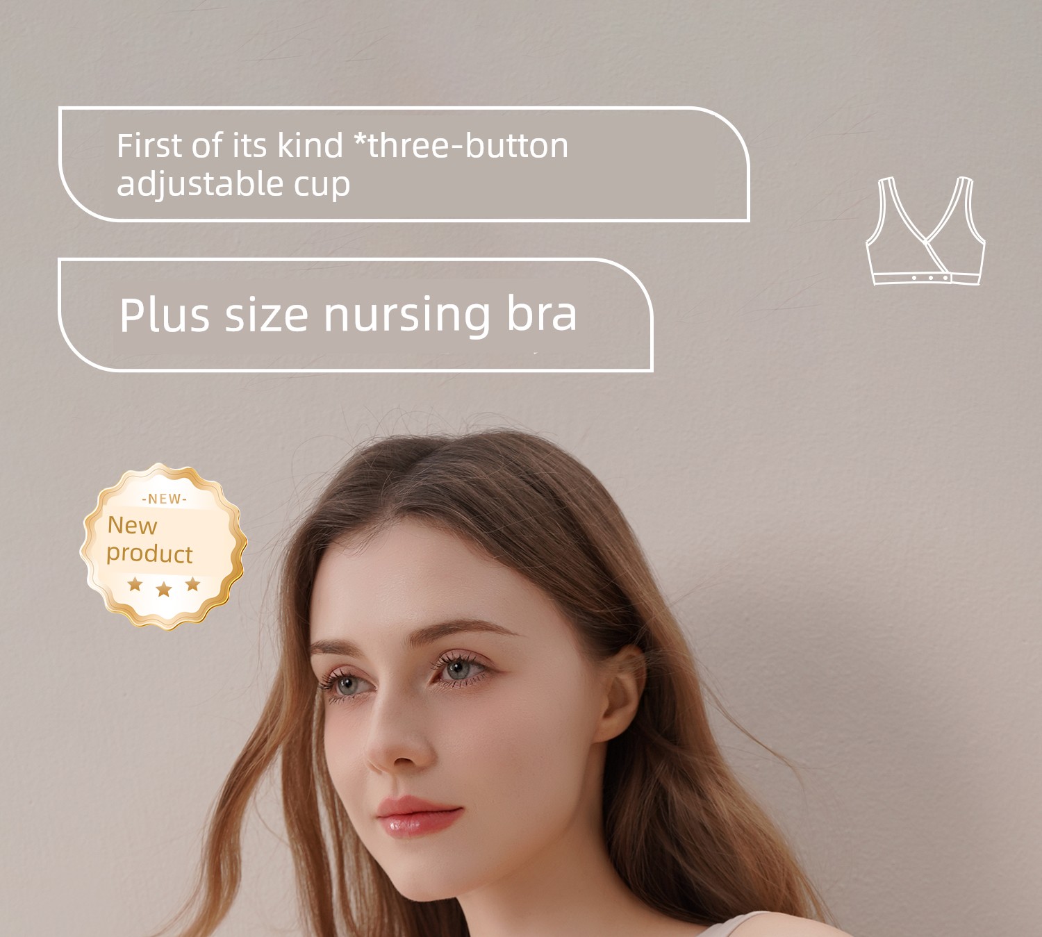 [C-G Large Size Large Bust] Nursing Bra with Large Cups to Prevent Sagging, Specially Designed for Postpartum Breastfeeding, Thin Summer Style Bra — 1