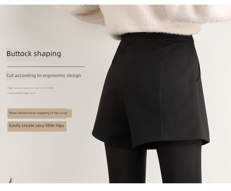 Wear out Wool High waist A word winter Lay a foundation shorts