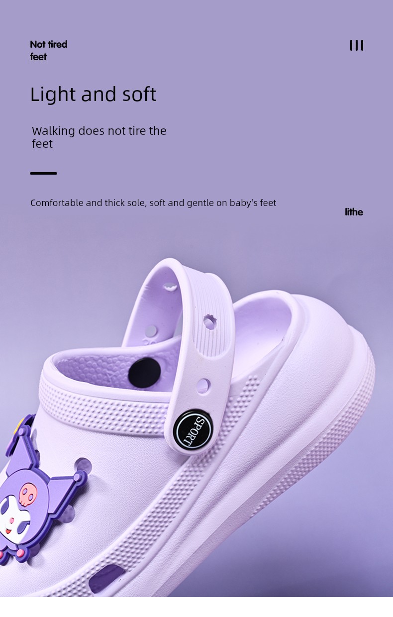 Girls' Croc Shoes Children's Slippers Summer New Style Girls' Indoor Princess Non-Slip Baby Soft Sole Kids' Sandals — 3