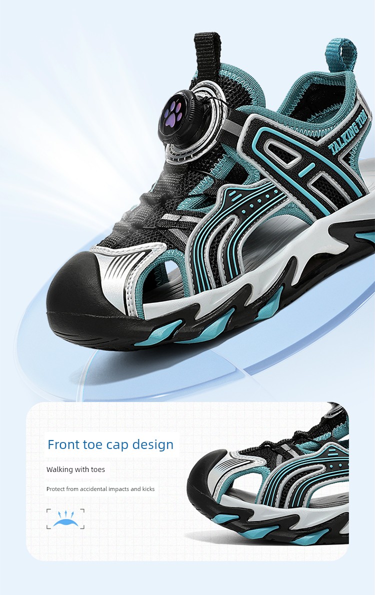 Tom Sports Sandals 2026 New Summer Children's Sandals Non-Slip Beach Shoes Boys Closed-Toe Lightweight for Older Children — 14