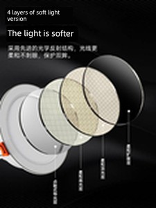 Hp Lighting Fixtures All-Aluminum Led Downlight Recessed Ceiling Light for Study Room, Embedded Corridor Downlight Spotl