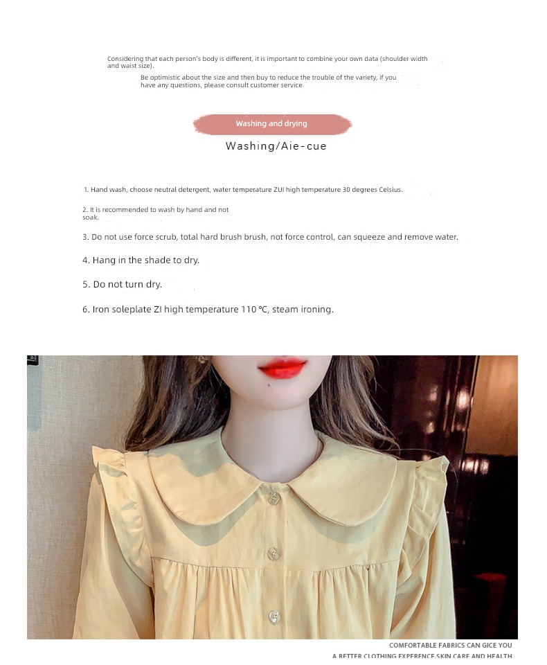 Age reduction Long sleeve unique jacket Foreign style Chiffon shirt