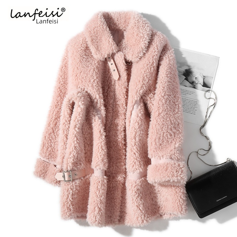 Fur in one Medium and long term Haining Sheep shearing overcoat