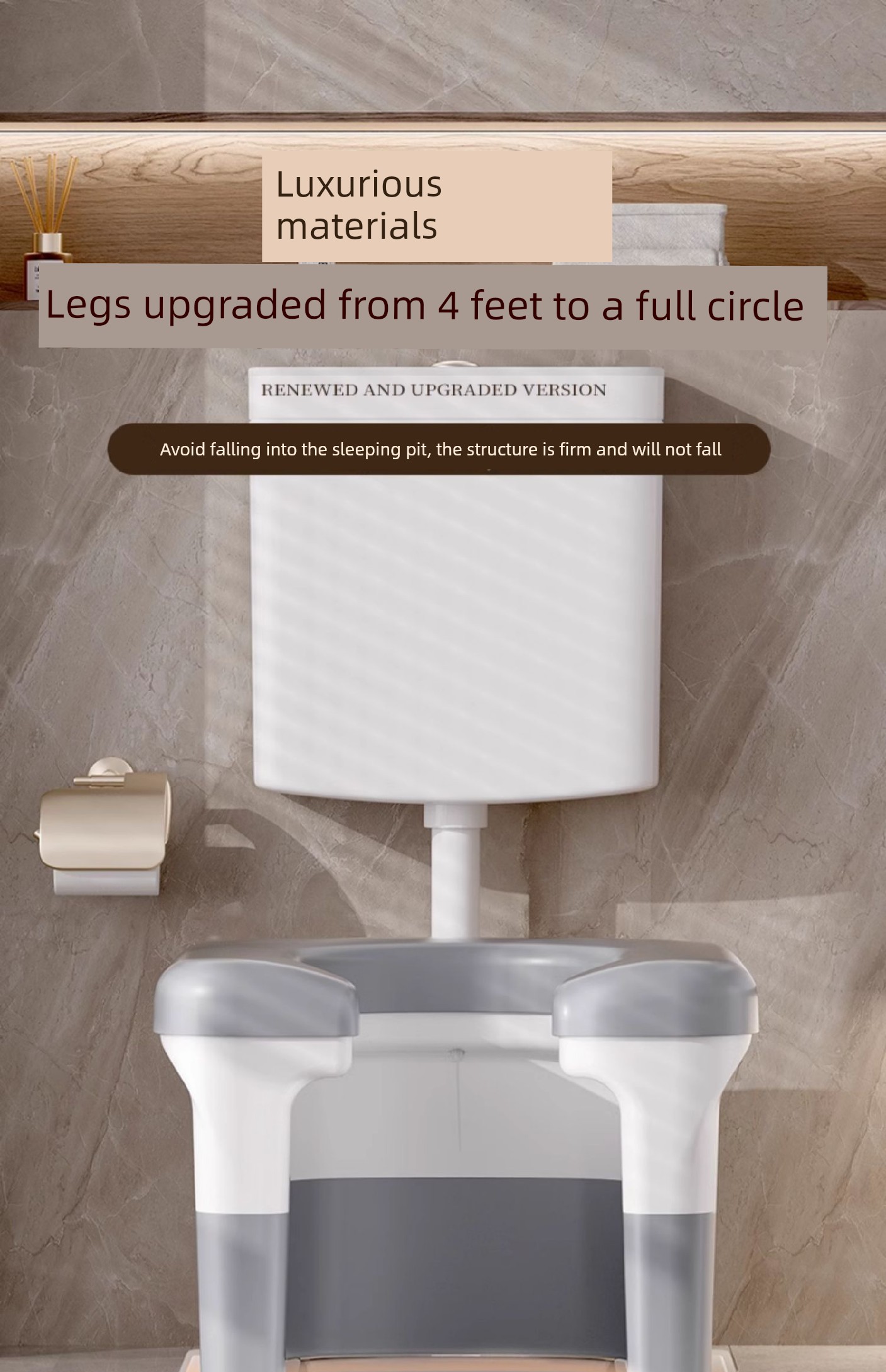 Portable Toilet Chair for Pregnant Women and Elderly People, a Mobile Toilet Seat for Squatting, a Portable Toilet Aid — 12
