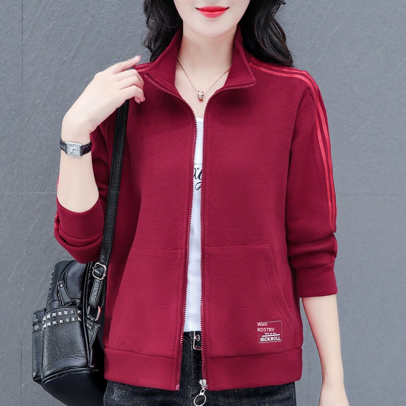 loose coat female leisure time zipper Sweater have cash less than that is registered in the accounts motion loose coat