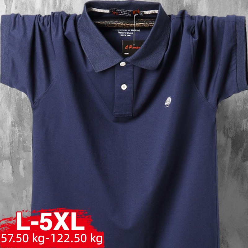 lead Short sleeve easy Polo shirt Fattening summer wear T-shirt