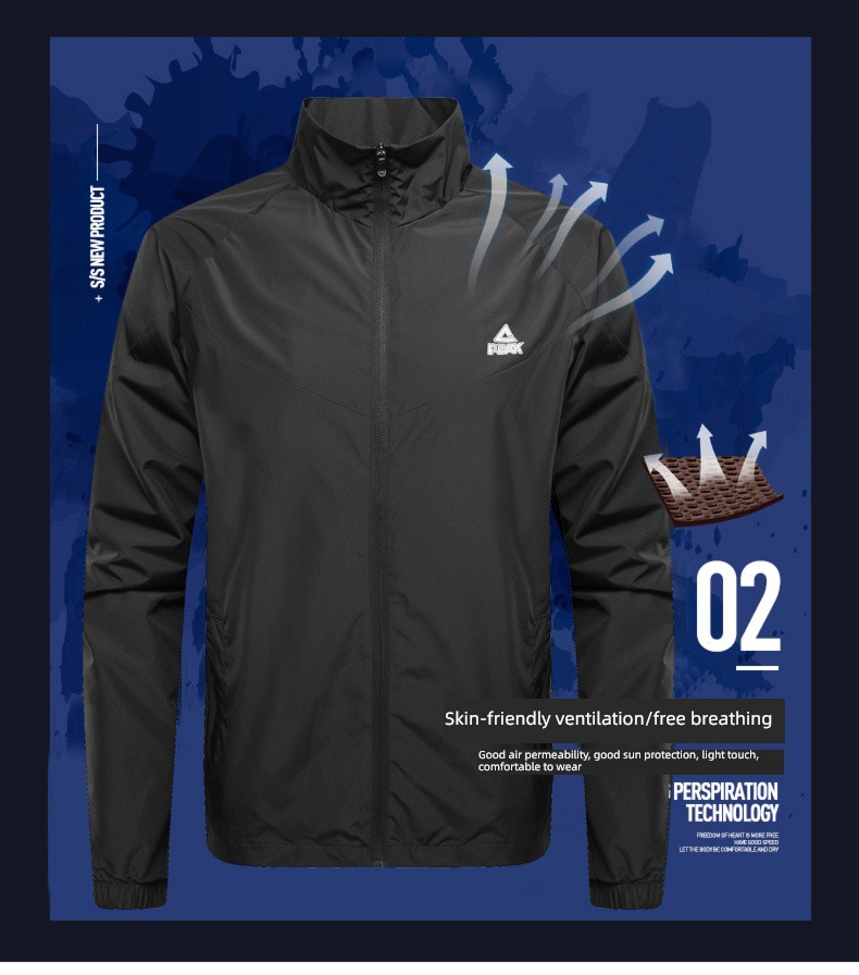 Peak summer motion trousers male Plush loose coat Windbreaker