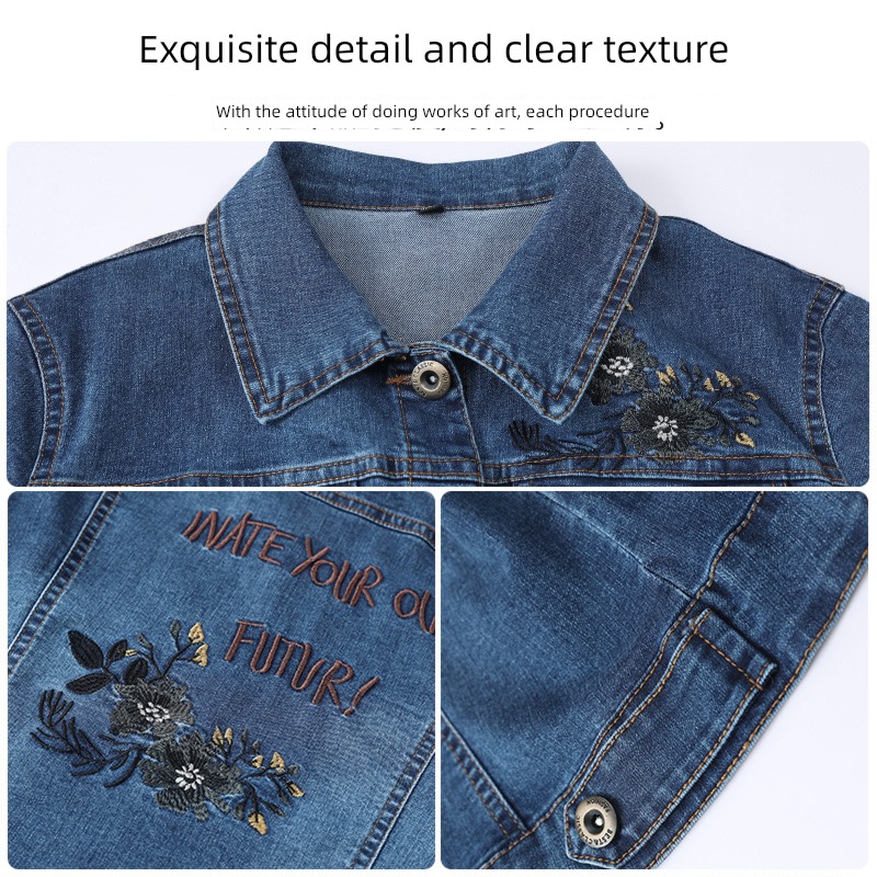 have cash less than that is registered in the accounts leisure time Embroidery Middle aged and elderly mother-in-law Mother dress