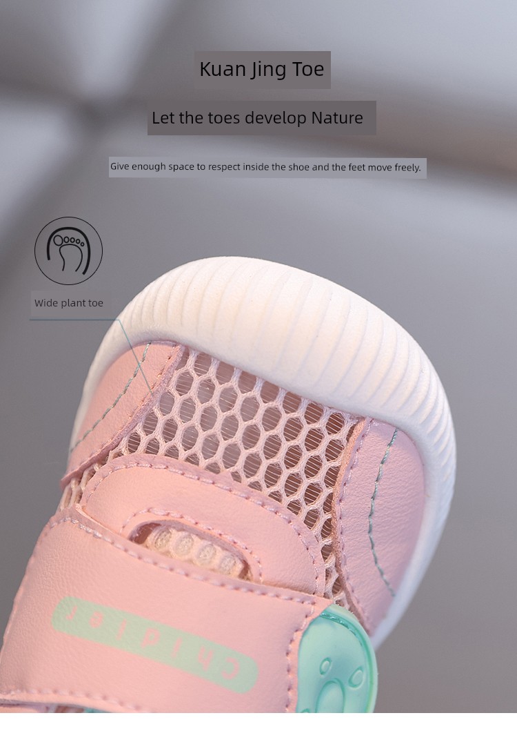 Baby Toddler Shoes for Boys, Spring and Autumn, Soft-Soled, Non-Slip, Breathable Mesh Shoes for Girls, 1 to 2-3 Years Old, Mesh Shoes — 10