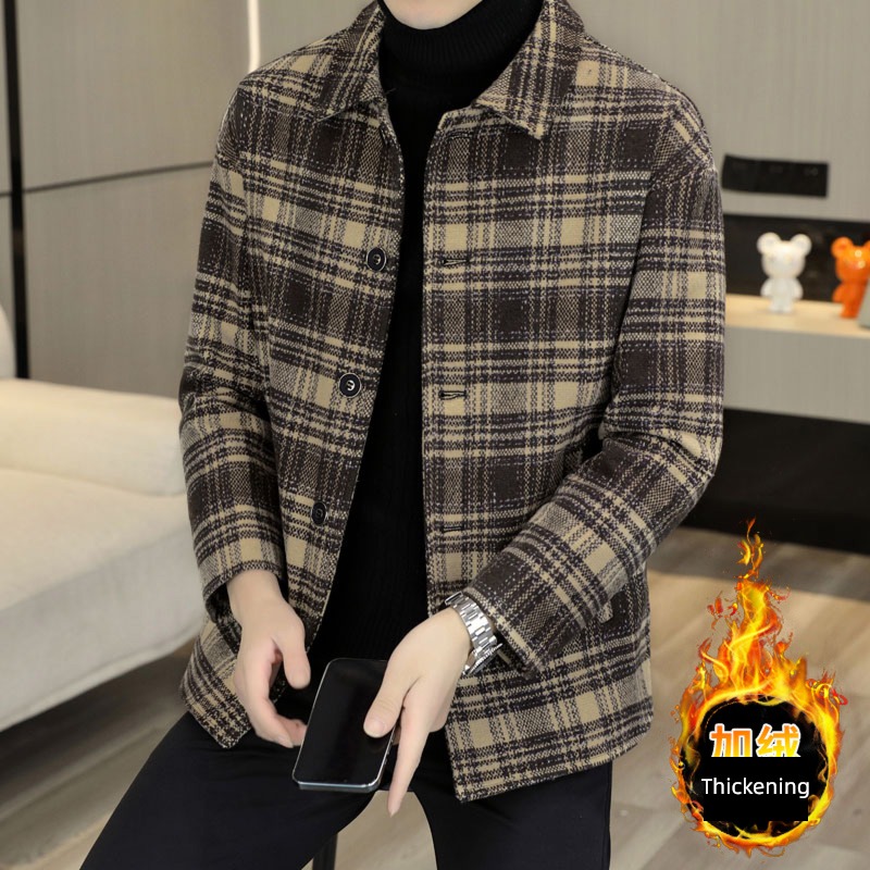 Autumn and winter trend Self-cultivation handsome have cash less than that is registered in the accounts Jacket loose coat