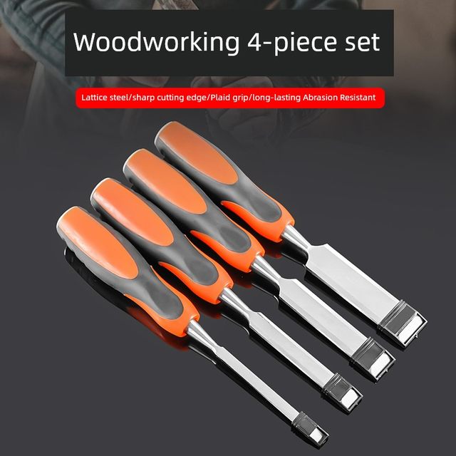 Woodworking chisel special steel heart handle wooden chisel flat chisel flat chisel flat shovel chisel woodworking tools collection handmade set