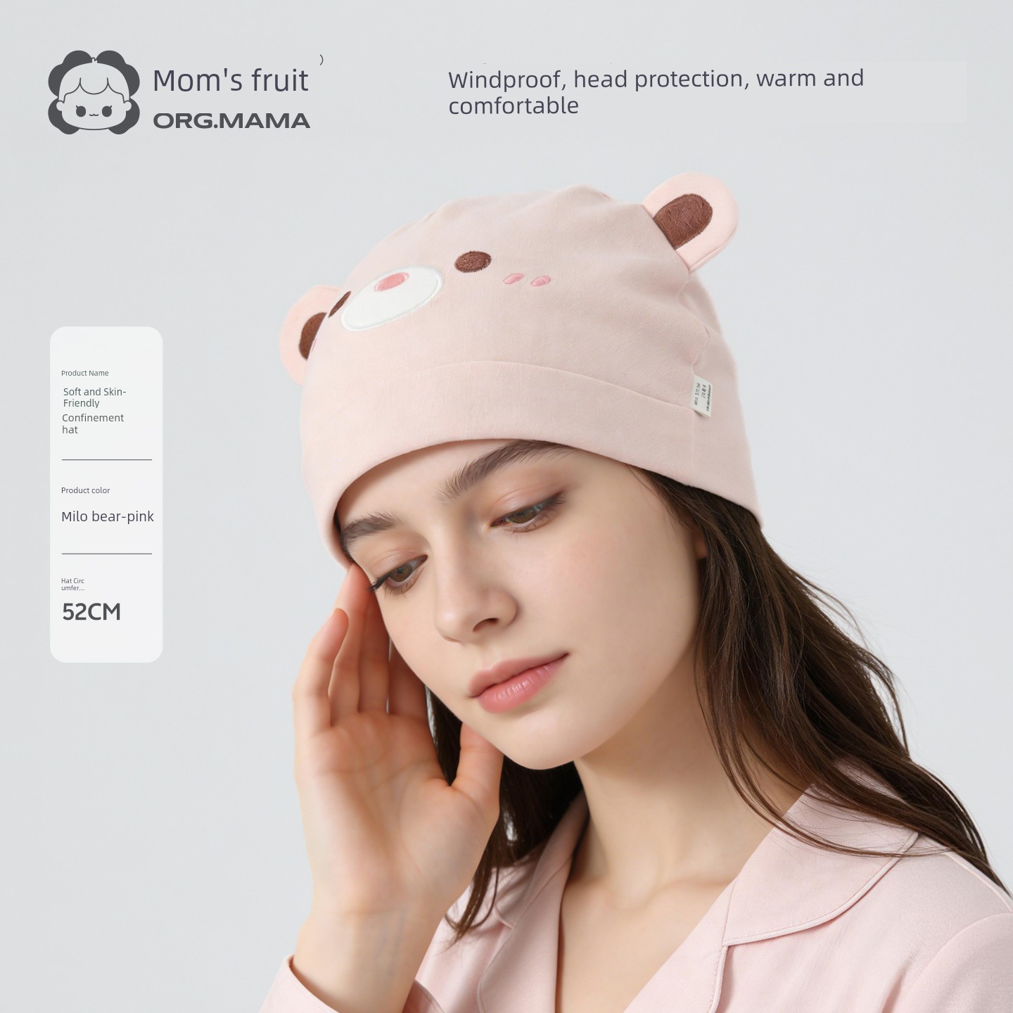 Maternity Headband That Doesn'T Squeeze the Head, Postpartum Forehead Protector, Autumn and Winter Pure Cotton Sweat-Absorbing Headscarf for Large Head — 3