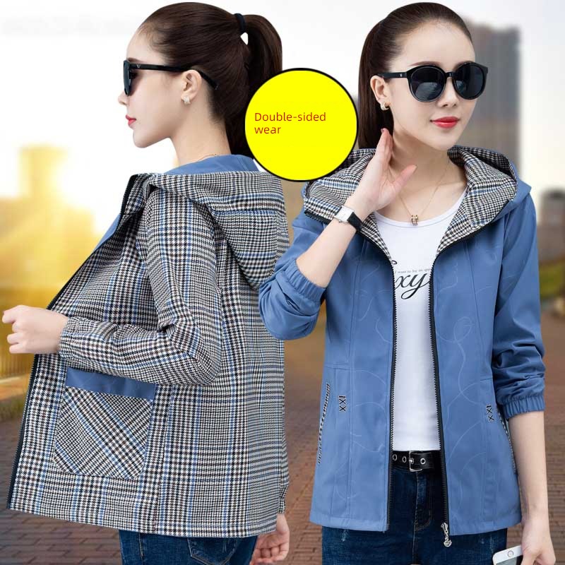 Wear it on both sides Hot money Good morning! spring middle age mom short coat