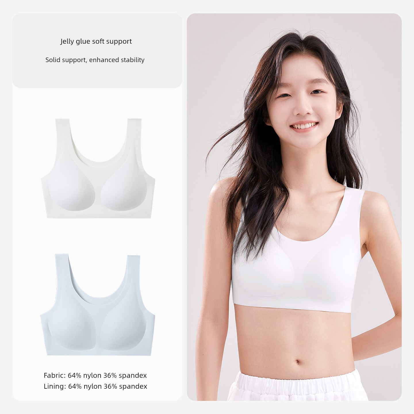 Coco Smart Girls' Bras for Junior High School Youth Development Period, Teenage High School Sports Bras — 3