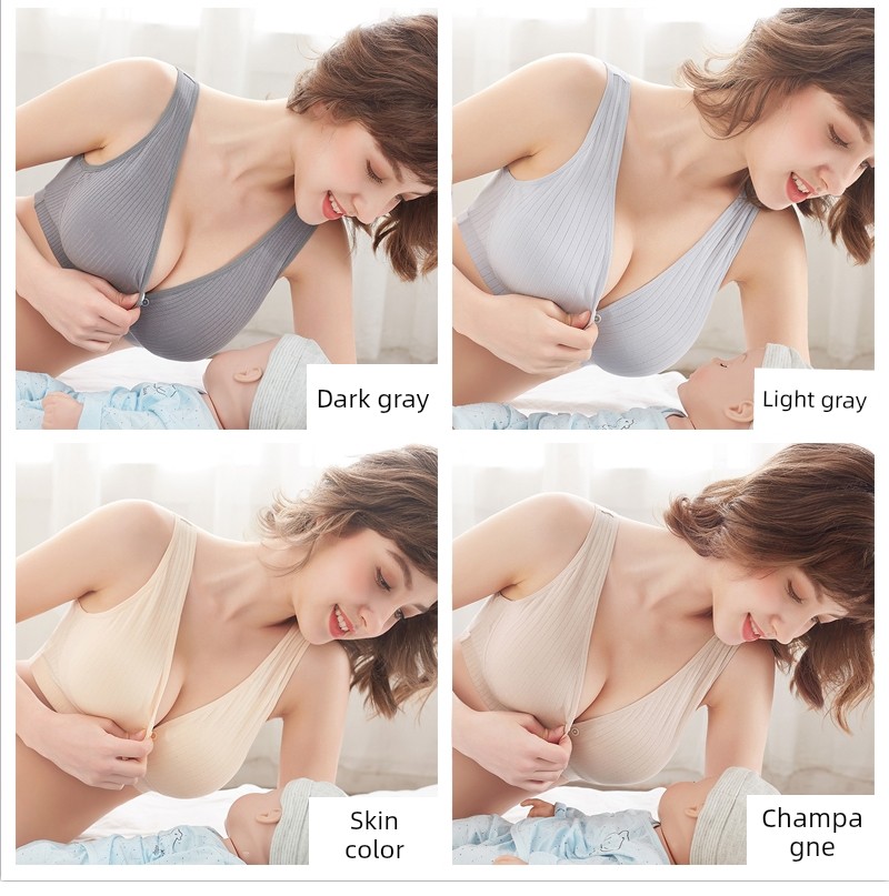 Nursing Intimates Vest Maternity Bra Anti-SAG Push up Postpartum Feeding Pure Cotton Pregnancy Special Pu Wearable While Sleeping — 23