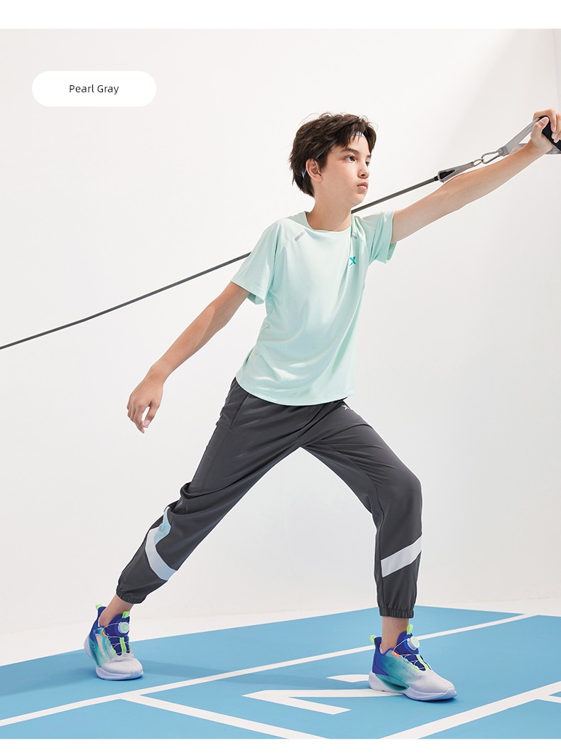 Xtep Children's Clothing Boys' Quick-Dry Pants Children's Long Pants 2026 Autumn New Mosquito-Proof Pants for Older Children Thin Sports Pants — 16