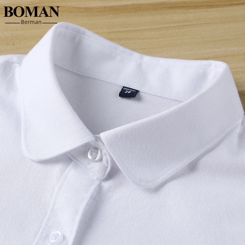 JK Long sleeve oxford Academic atmosphere uniform white shirt