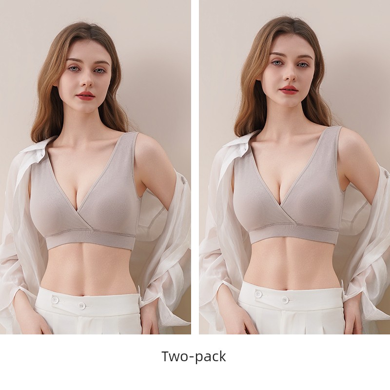 Pure Cotton Nursing Bra, Sleep-Friendly Maternity Bra, Vest-Style Postpartum Breastfeeding Bra, Suitable for Sleeping, Anti-Sagging, Thin Style — 7