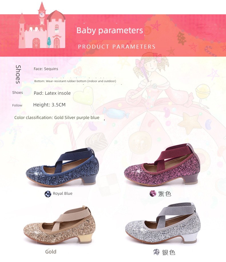 Autumn and winter girl show just high-heeled Latin shoes