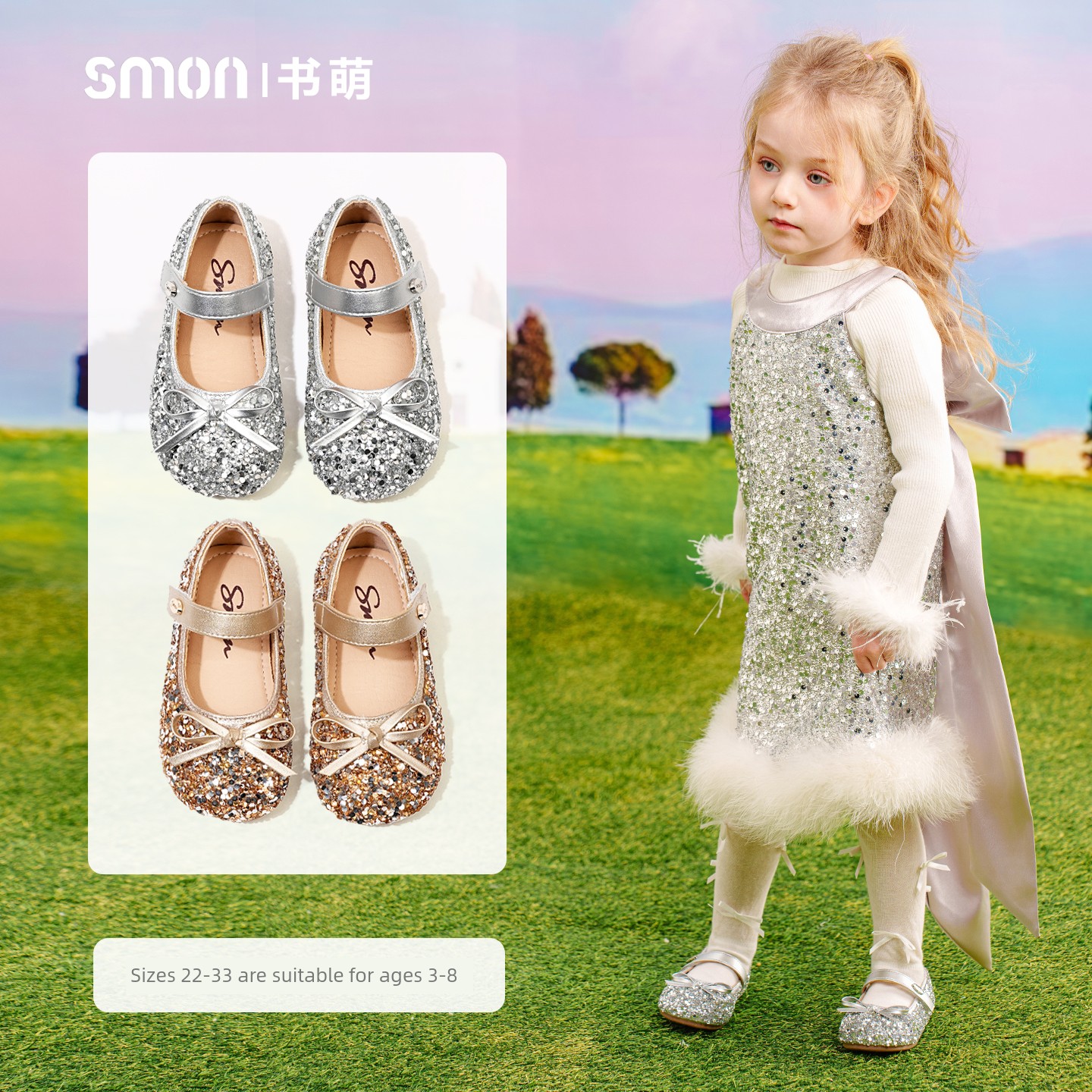 Book Cute Baby Girl Rhinestone Soft Bottom Little Kids' Princess Shoes