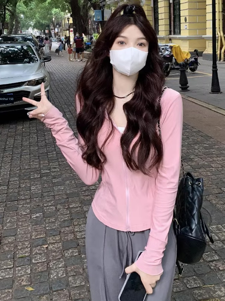 Big size Fat mm Self-cultivation Show thin leisure time Hooded Cardigan