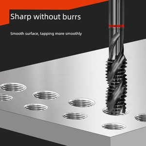 Import Red Ring Machine Tap Tip Screw Taps Cobalt Black Stainless Steel Copper and Aluminum Tapping M3m4m5m6