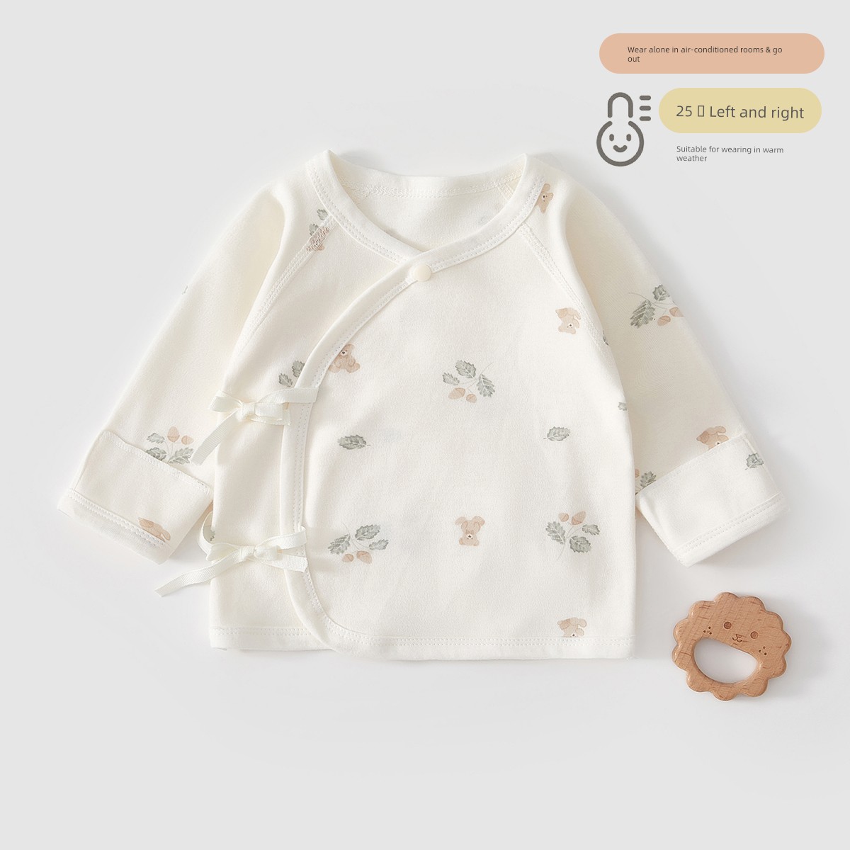 Jq Jingqi Half-Back Shirt for Newborns, Spring and Autumn Clothing, Size 52, Maternity Ward Robe, Newborn Baby Top, Class a — 1