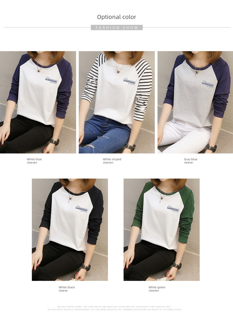 ma'am easy Undershirt Autumn clothes printing Long sleeve T-shirt