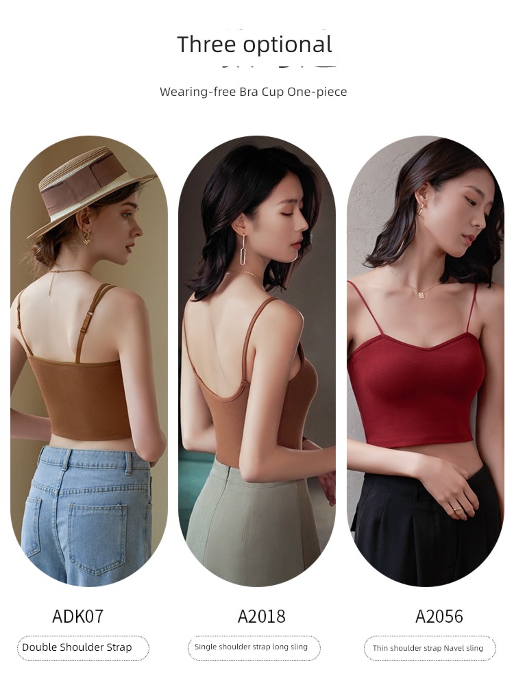Beautiful back summer Thin money Wear out Big chest shows small camisole