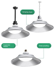 Yaming Led Screw Mining Lamp E27 Bulb Waterproof Super Bright Factory Workshop Workshop Tri-Proof Light Lighting UFO Lam
