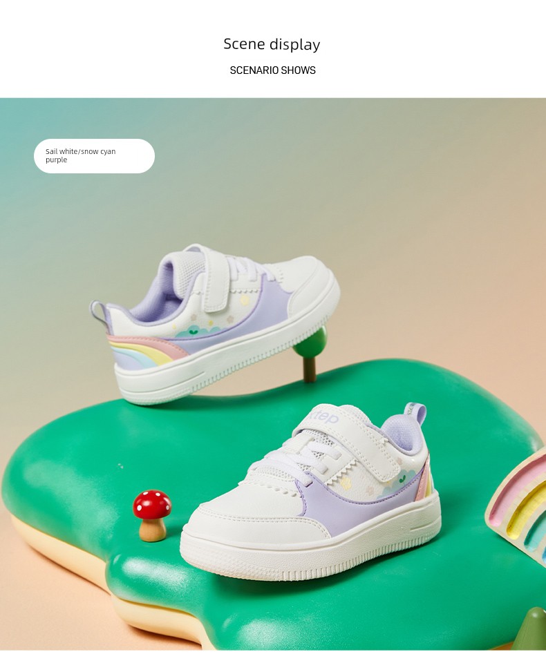 Xtep Children's Girls' Sneakers, Autumn Casual Shoes for Girls, Kindergarten Shoes, Sports Shoes, Non-Slip Soft-Soled Baby Shoes — 2