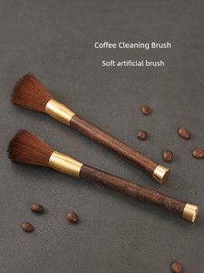 Coffee Brush Coffee Grinder Cleaning Brush Wooden Handle Countertop Cleaning Soft Brush Lint-Free Ground Coffee Cleaning