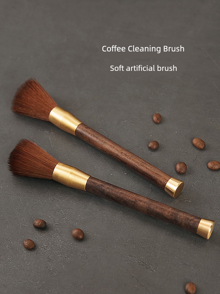 Coffee Brush Coffee Grinder Cleaning Brush Wooden Handle Countertop Cleaning Soft Brush Lint-Free Ground Coffee Cleaning Brush
