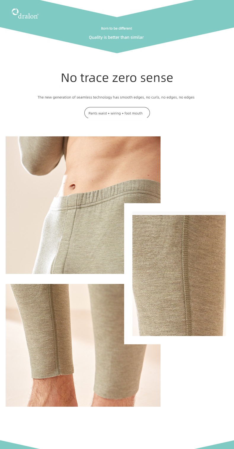Warm pants man Derong pants Autumn trousers Plush Bottomed trousers Derong thickening Cashmere Belt protection knee De Rong Thread pants