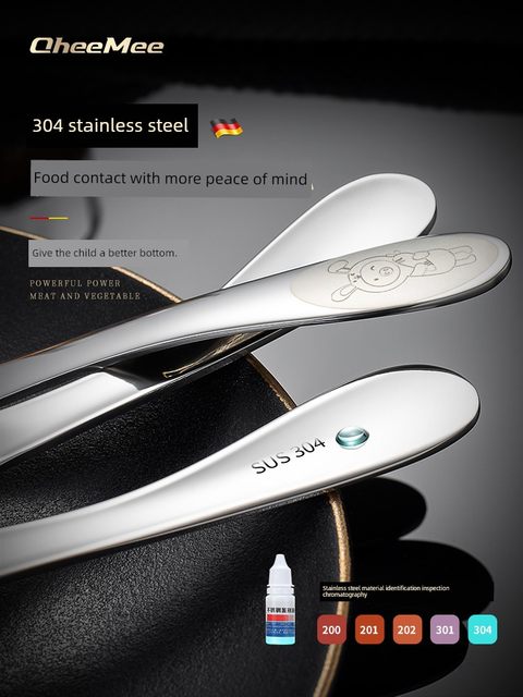 Western dining tableware knife and fork spoon set for children eating steak knife and fork gift box 304 stainless steel cartoon home 4 piece set