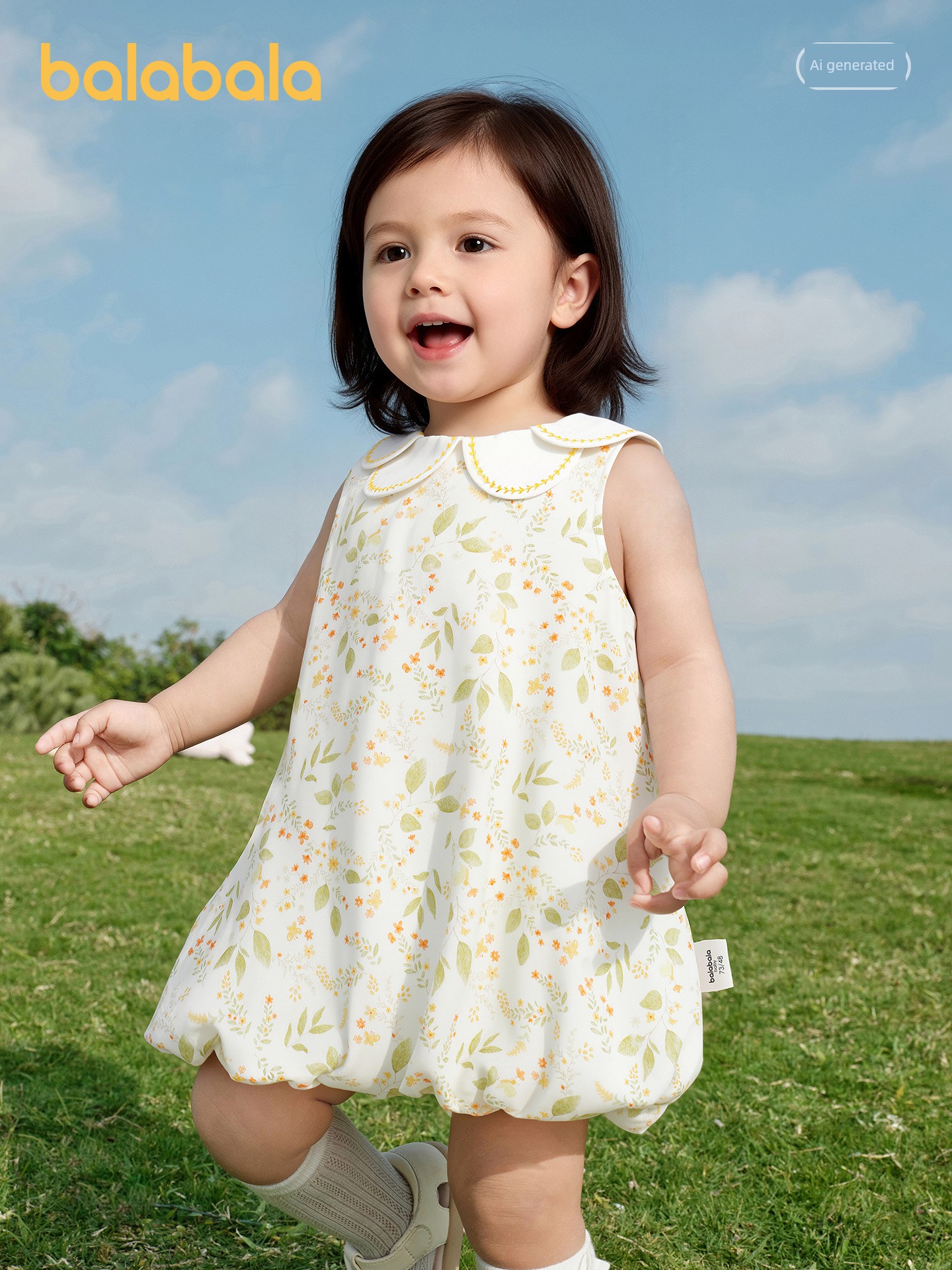 [Same Style in the Mall] Balabala Children's Clothing Girls' Baby Dress Baby Princess Dress Children's Summer Dress — 2