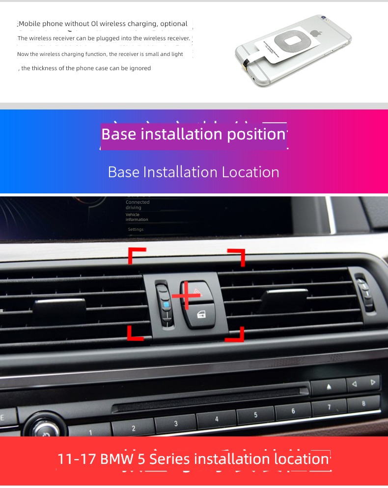 bmw 1 system wireless charge base Mobile phone bracket
