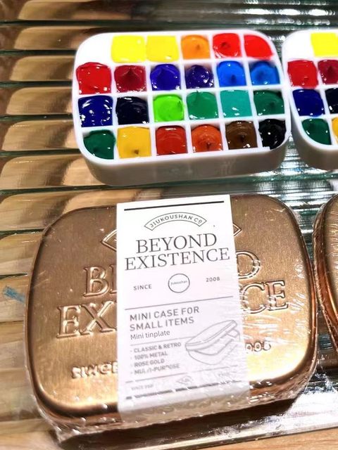Watercolor paint packing box pearlescent nail polish painted j glue pat pat glue 24 grid travel packing box color palette