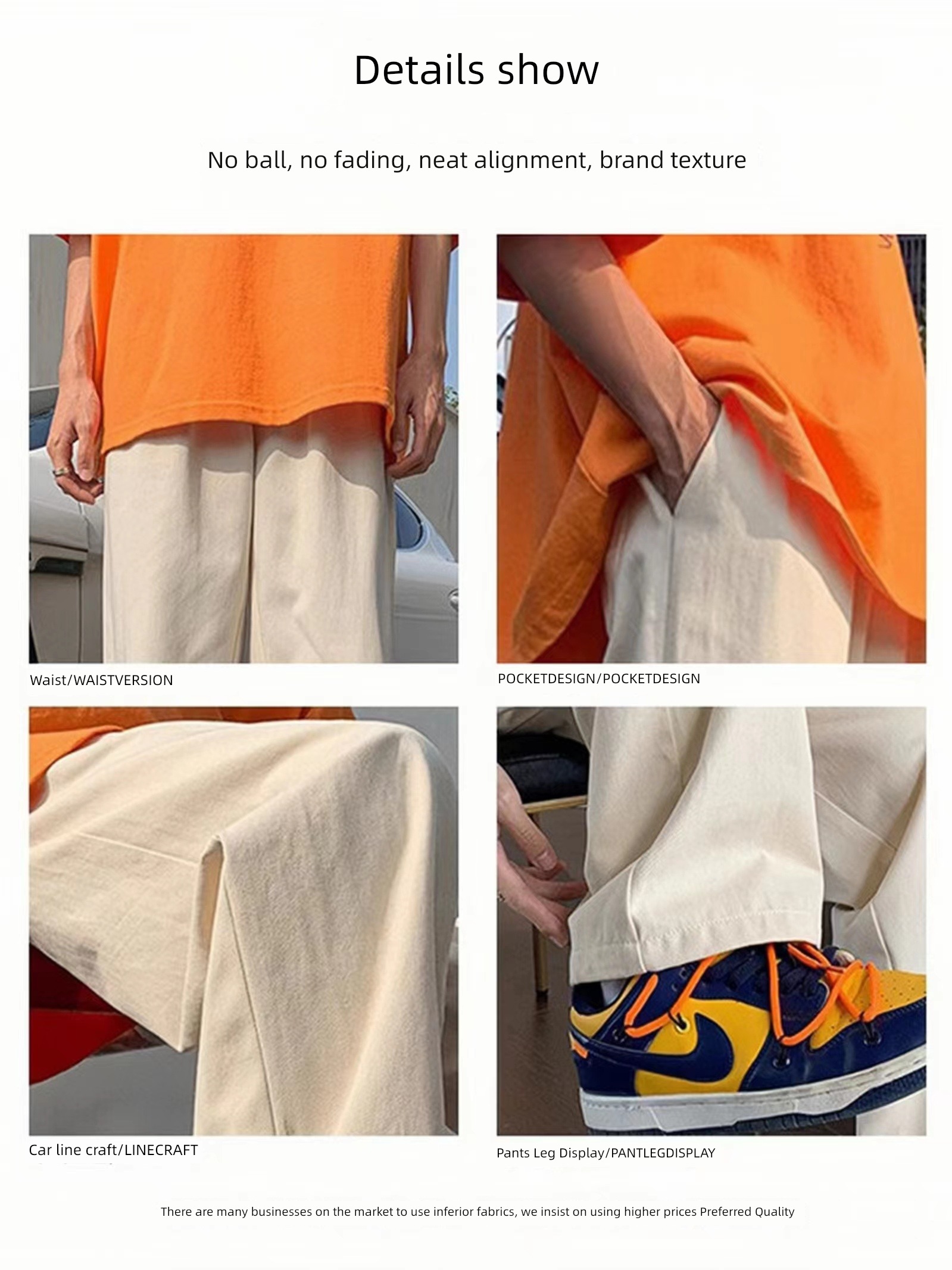 Sagging sensation Retro Spring and Autumn Chaopai teenagers trousers